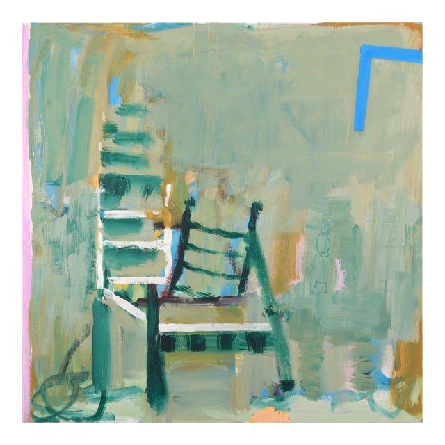 Contemporary The Blue T-Square Painting by Patricia Zinsmeister Parker For Sale