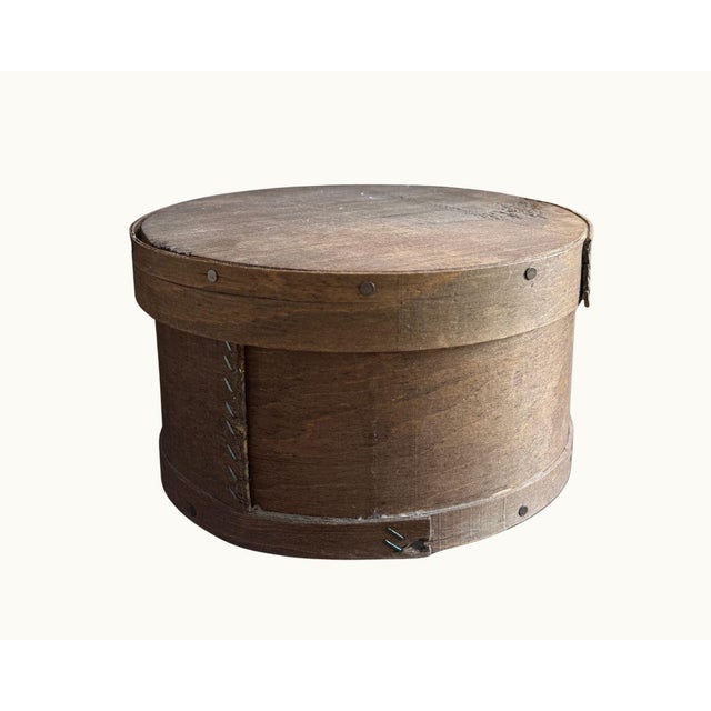 1930s Antique Primitive Round Bentwood Cheese Box — DuJeck's Denmark, Wisconsin For Sale - Image 5 of 7