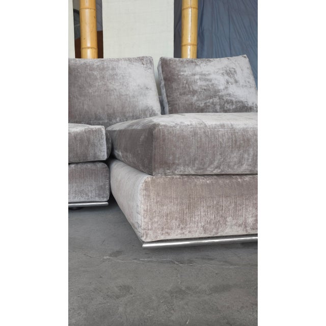 Massive 5 Piece Modular Sectional Sofa by Minotti For Sale In Las Vegas - Image 6 of 13