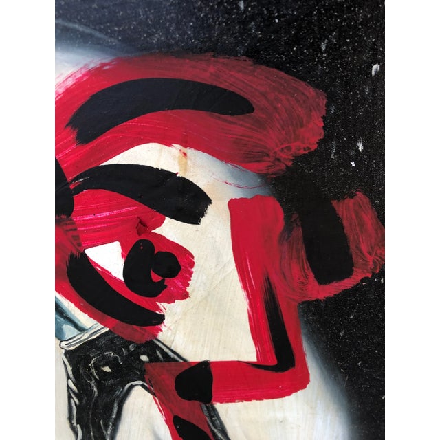 Peter Keil Abstract Peter Robert Keil 'Homage to Freddy Mercury' Oil Painting on Canvas For Sale - Image 4 of 12