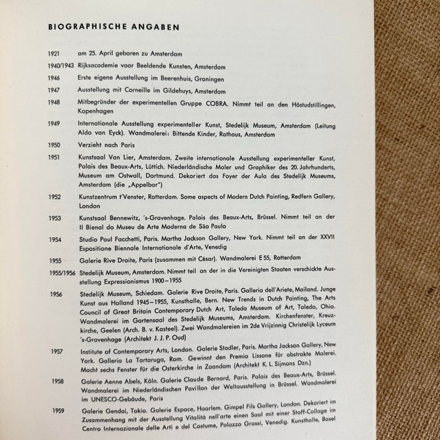 1965 "Karel Appel: Gemälde” Exhibition Catalogue With Illustrated Plates Museum Show Bochum, Germany For Sale - Image 9 of 12