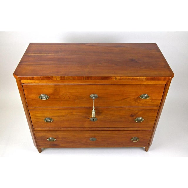 Biedermeier Cherrywood Chest of Drawers, Austria, 1830s For Sale - Image 3 of 18