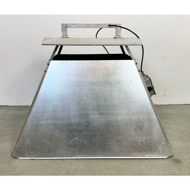 Large Industrial Factory Pendant Lamp in Silver from Elektrosvit, 1970s For Sale - Image 15 of 18