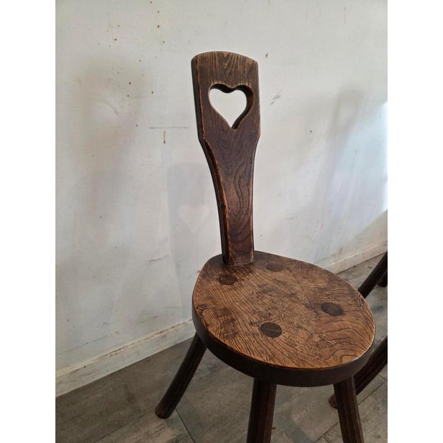1960s Wabi-Sabi Handcrafted Wood Stools, 1965, Set of 4 For Sale - Image 5 of 9
