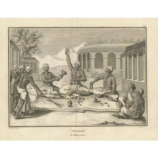Poisson, Hindu Priestly Assembly Pouchari of Maarrami, Engraving, 1806 For Sale - Image 6 of 10