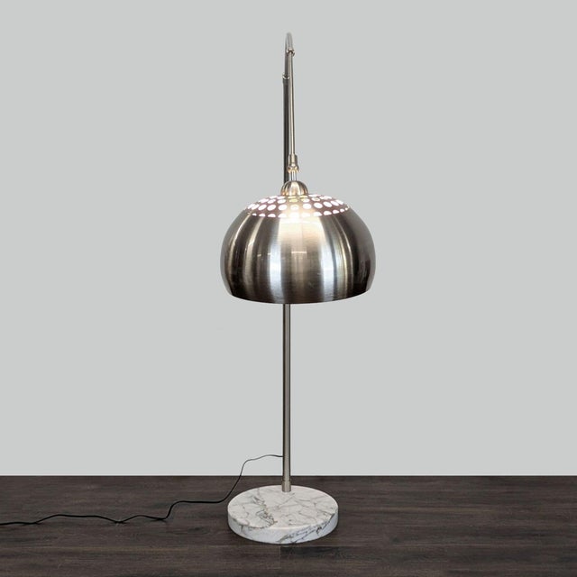 Modern Eq3 Adjustable Arc Floor Lamp With Marble Base For Sale - Image 3 of 7