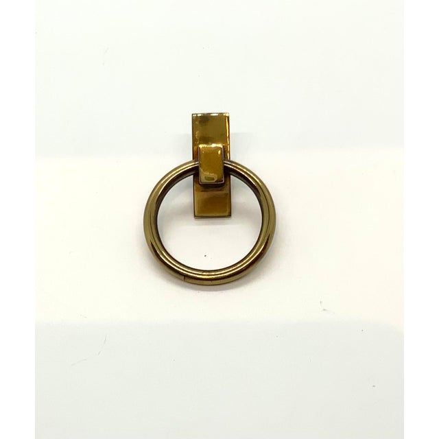 Transitional Baker Antique Brass Pull Ring For Sale - Image 3 of 5
