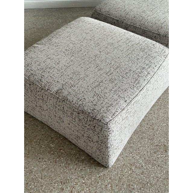 Vintage Italian Natuzzi Low Ottomans - A Pair For Sale - Image 11 of 12