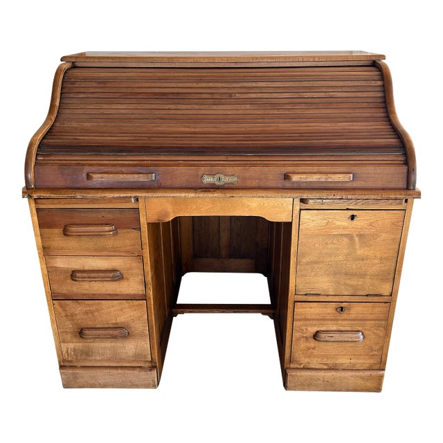 Late 1800's Fielder& Allen Roll Top Desk For Sale