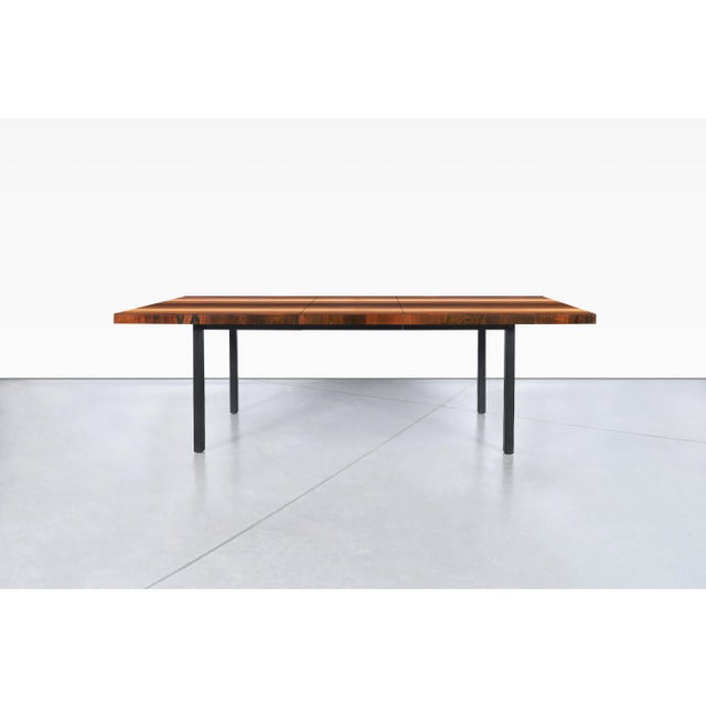Wood 1960s Vintage Multi-Wood Expanding Dining Table by Milo Baughman for Directional For Sale - Image 7 of 11
