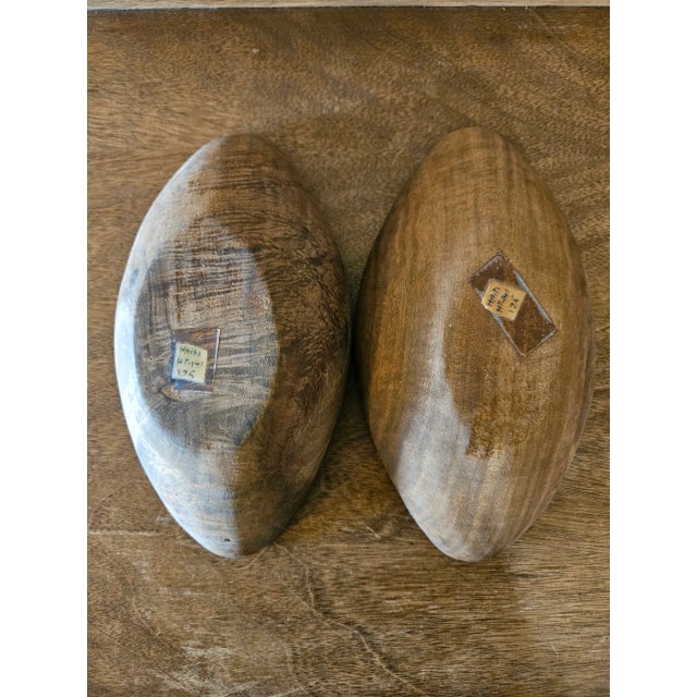 Pair of Late 20th Century Haitian Carved Wooden Bowls For Sale - Image 11 of 13
