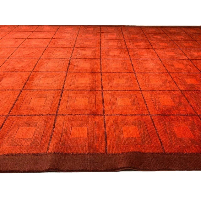 Fine Hand Knotted Overdyed Modern Rug For Sale In Washington DC - Image 6 of 12