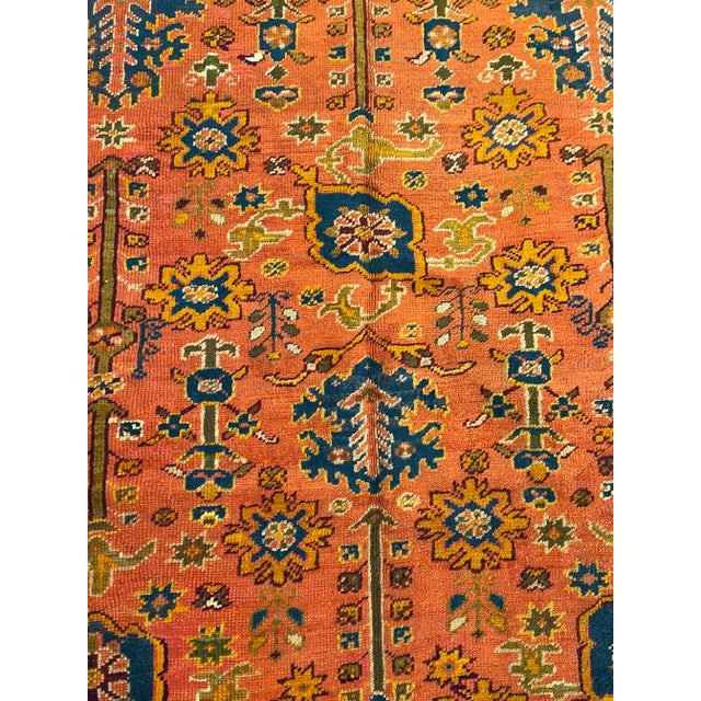 Textile 1920s Antique Fine Turkish Oushak Rug For Sale - Image 7 of 9