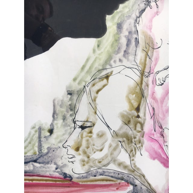 Illustration Vintage Illustrated Female Painting For Sale - Image 3 of 7