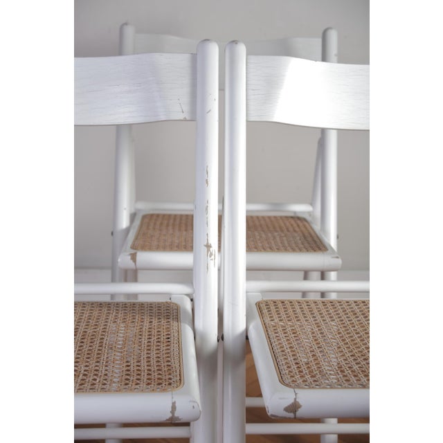 Vintage Cane and Rattan Folding Dining Chairs from Habitat, 1980s, Set of 5 For Sale - Image 15 of 18