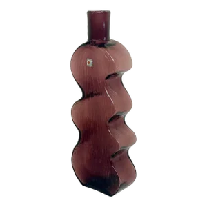 Blenko Op Art Squiggly Wiggly Deep Purple Wavy Vase