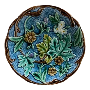 19th Century Swedish Majolica Dessert Plate
