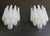 Mid-Century Modern Vintage Glass Petals Drop Wall Sconces, 1990s, Set of 2 For Sale - Image 3 of 13