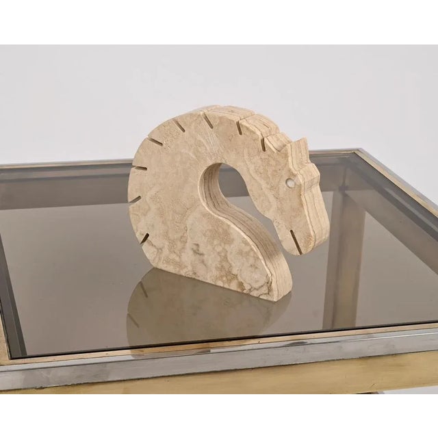 Italian Travertine Marble Horse Sculpture from Fratelli Mannelli, Italy, 1970s For Sale - Image 16 of 18