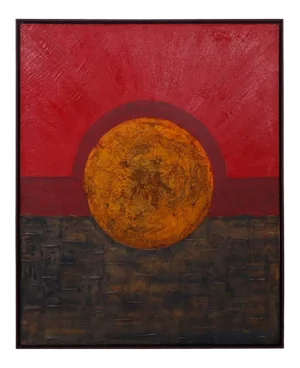 Mid-Century Modern Expressionist Oil Painting on Canvas