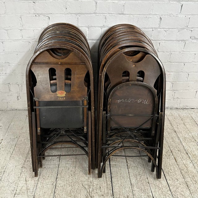 Industrial Louis Rastetter and Sons Wooden Folding Chair For Sale - Image 3 of 12