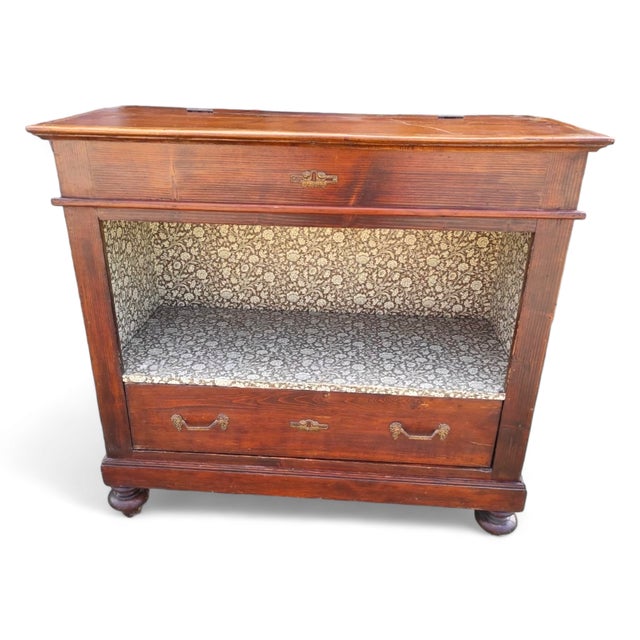 Brown Chest of Drawers in Fir Wood, Late 19th Century For Sale - Image 8 of 11