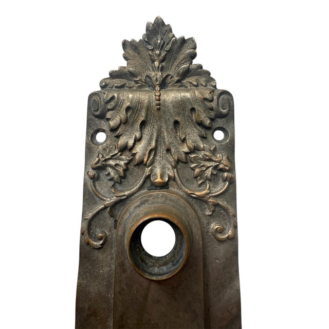 Antique American Cast Bronze Doorplates- A Set of 3 For Sale - Image 4 of 11