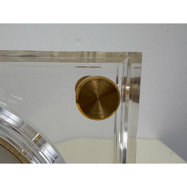 Seiko Seiko Lucite Skeleton Clock For Sale - Image 4 of 12