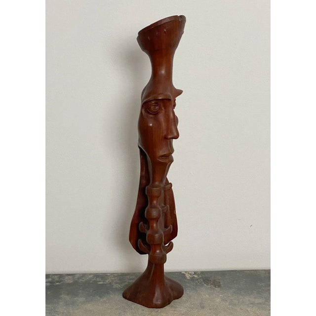 An early 20th Century American Folk Art Surrealist carving, unsigned, circa 1920