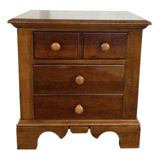 Cherry Nightstand With Paneled Drawer Fronts For Sale