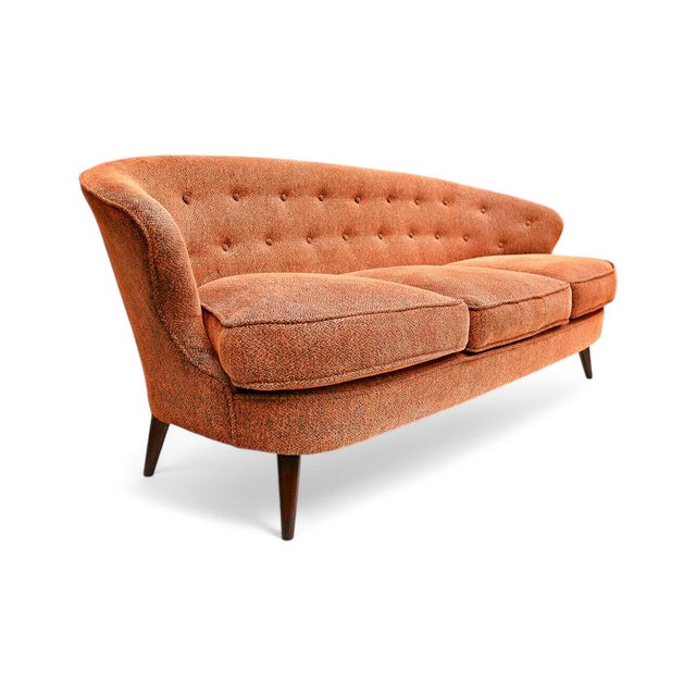 “Concha” Sofa in Hardwood & Chenille, Joaquim Tenreiro, 1960s For Sale In New York - Image 6 of 13