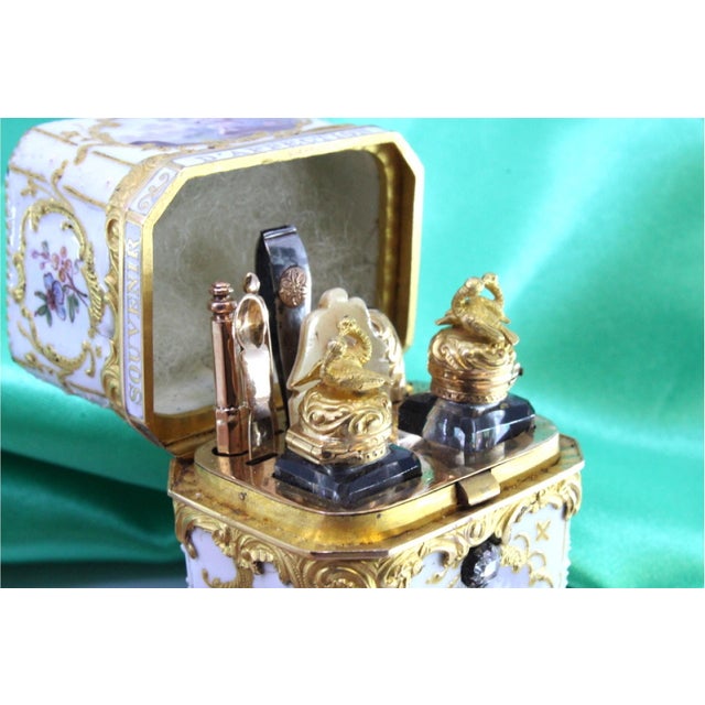 Writing Utensils in Ceramic, Gold and Diamond, Set of 7 For Sale - Image 9 of 13