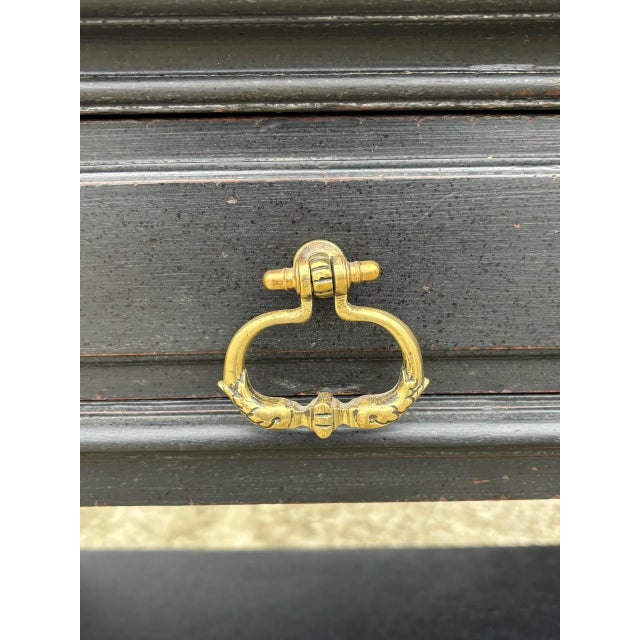 19th Century French Painted Marble Top Console Table, 1880 For Sale - Image 6 of 12