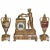 Metal 19th Century French Empire Japy Freres Lady and Dog Gilt Bronze Marble Clock With Garnitures Signed - 3 Pieces Fabulous For Sale - Image 7 of 7