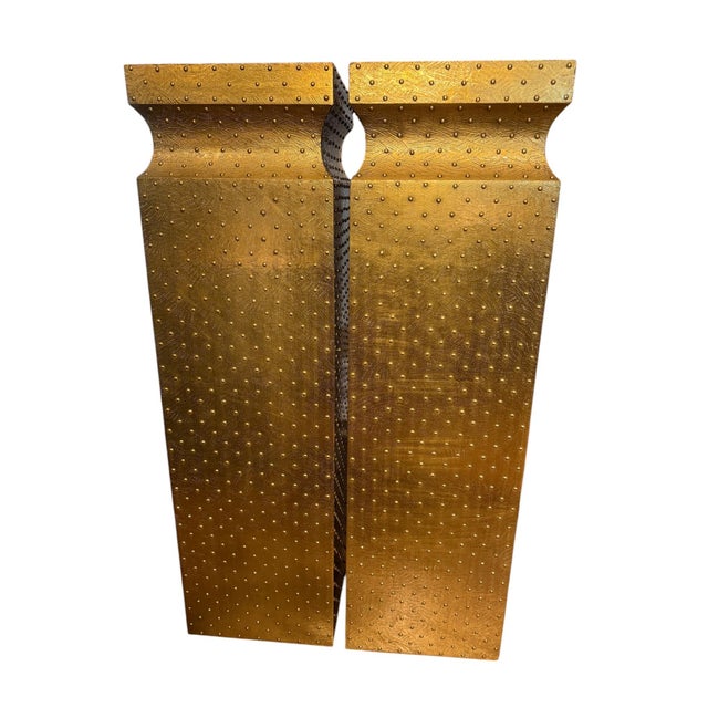 2010s Global Views Studio a Circo Brass Pedestals - A Pair For Sale - Image 5 of 15