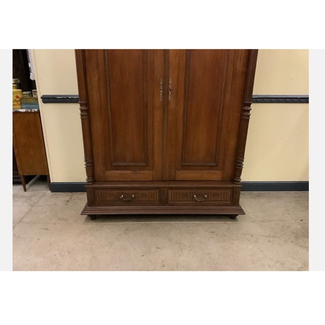 Brown Antique Gründerzeit Wardrobe, 1880 For Sale - Image 8 of 9