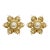 1980s Givenchy Stunning Gold-Plated Carved Starburst Glass Pearl Earrings, 2 Pieces For Sale