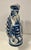 Gzhel Porcelain of Russia Coat of Arm Double Headed Eagle Hand Painted Decanter Dated 2000 and signed by the artist: A.V....