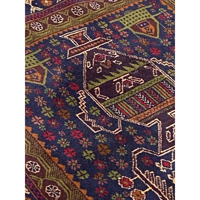 Mid-Century Vintage Baluch Afghan Rug For Sale - Image 15 of 18