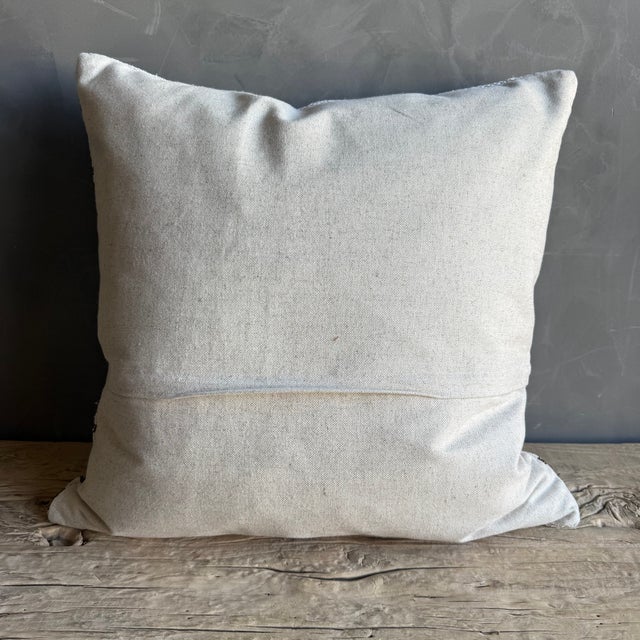 Vintage Rug Pillow Cover With Stripes For Sale In Los Angeles - Image 6 of 7