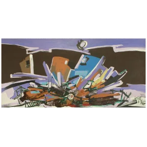 Harold A. Laynor Mixed-Media on Canvas, Titled "Implosion"