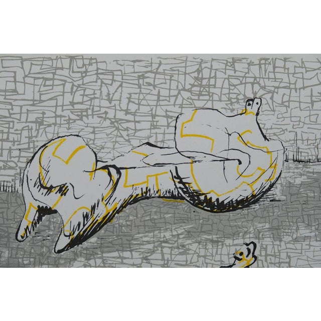 Henry Moore, Trois personnages allongés, Lithograph For Sale - Image 3 of 7