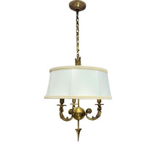 French Empire Style Bouillotte Pendant, France, 1950s For Sale