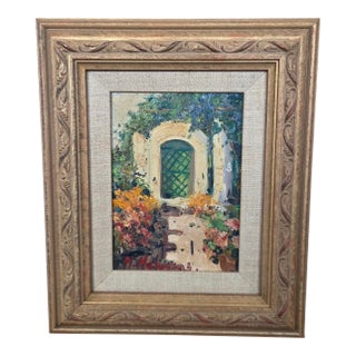 Late 20th Century Italian Mario Maresca Serra (b.1912-1991) Impasto Oil Painting on Board For Sale