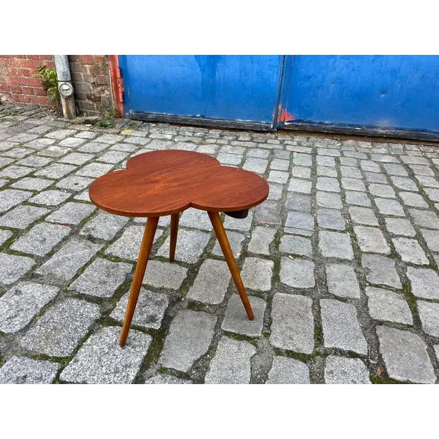 Danish Cloverleaf Side Table in Teak For Sale - Image 9 of 10