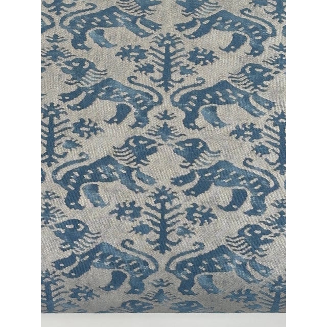 Mid 20th Century Vintage Gilt Rope Metal Vanity Stool in Fortuny Richelieu Fabric For Sale - Image 5 of 18