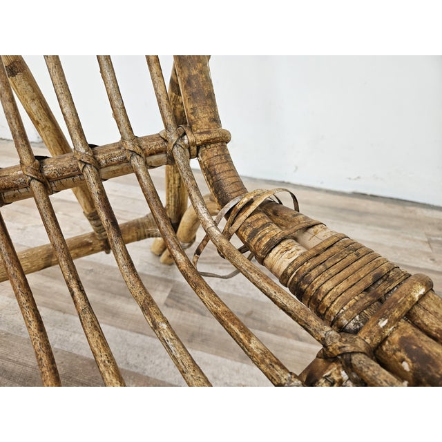 Vintage Wicker Armchairs, 1970, Set of 4 For Sale - Image 11 of 16