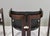 Gold Pamplona Chairs in Black Leather by Augusto Savini, Italy, 1965, Set of 3 For Sale - Image 8 of 18