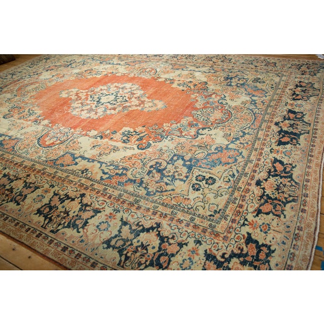 Textile Vintage Distressed Arak Carpet - 10'11" x 13'6" For Sale - Image 7 of 12