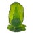 6.5" Lime Green Frosted Crystal Glass Bodhisattva Guanyin Figure For Sale